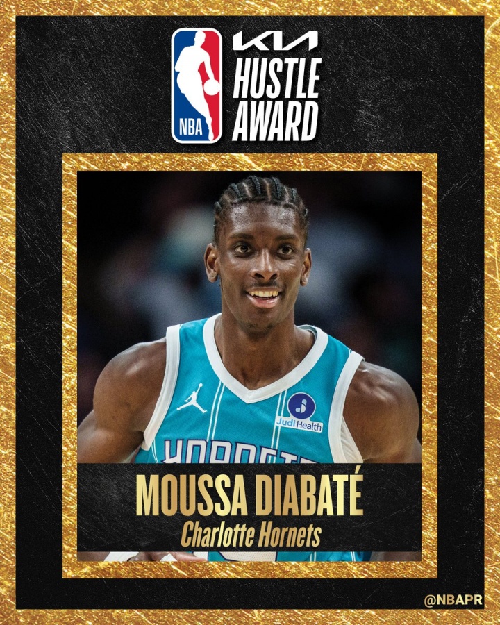 芒果体育官方入口-拼命三郎！NBA常规赛最佳拼搏奖：黄蜂前锋迪亚巴特！
